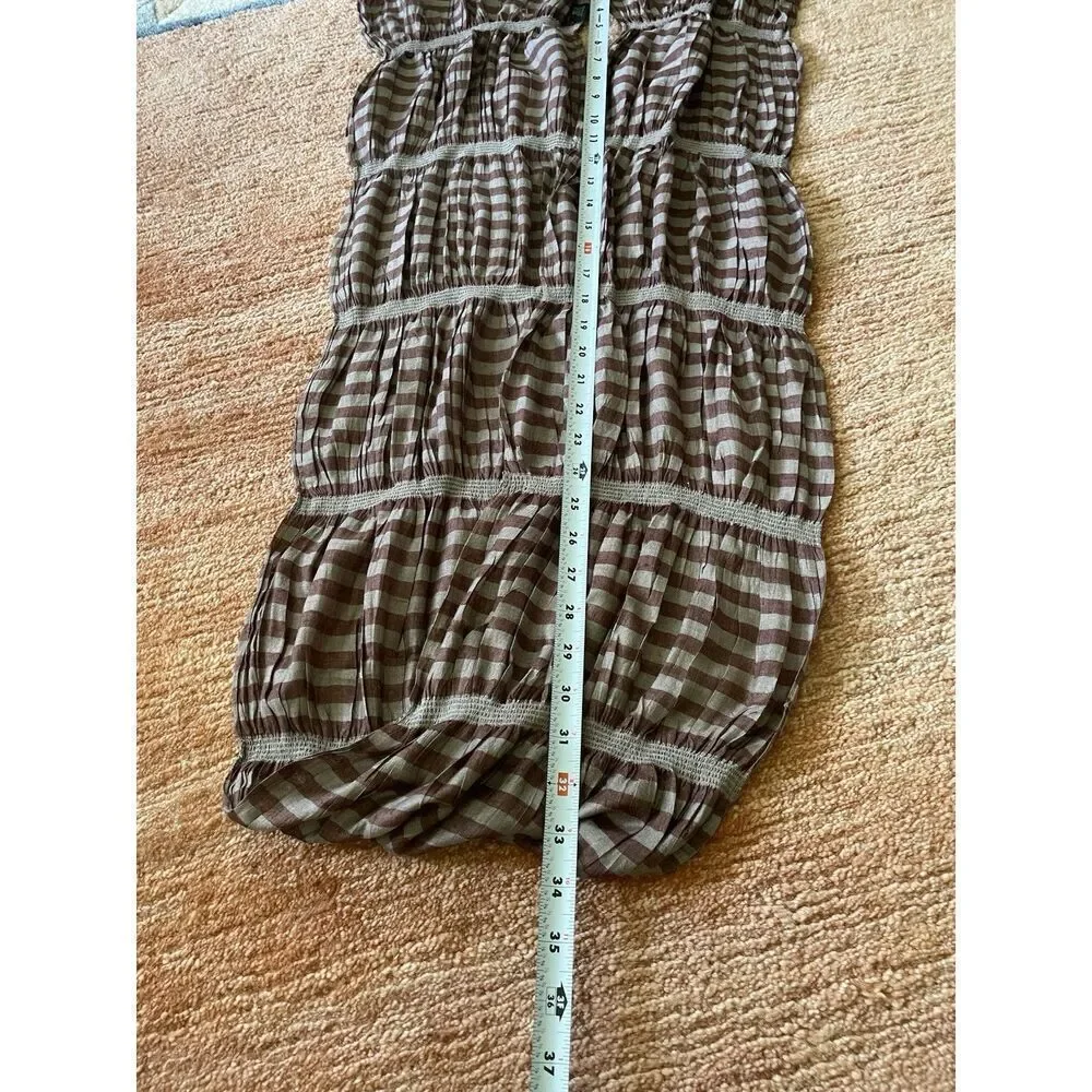 Blend Silk Unisex Brown Striped Scarf  66x8
